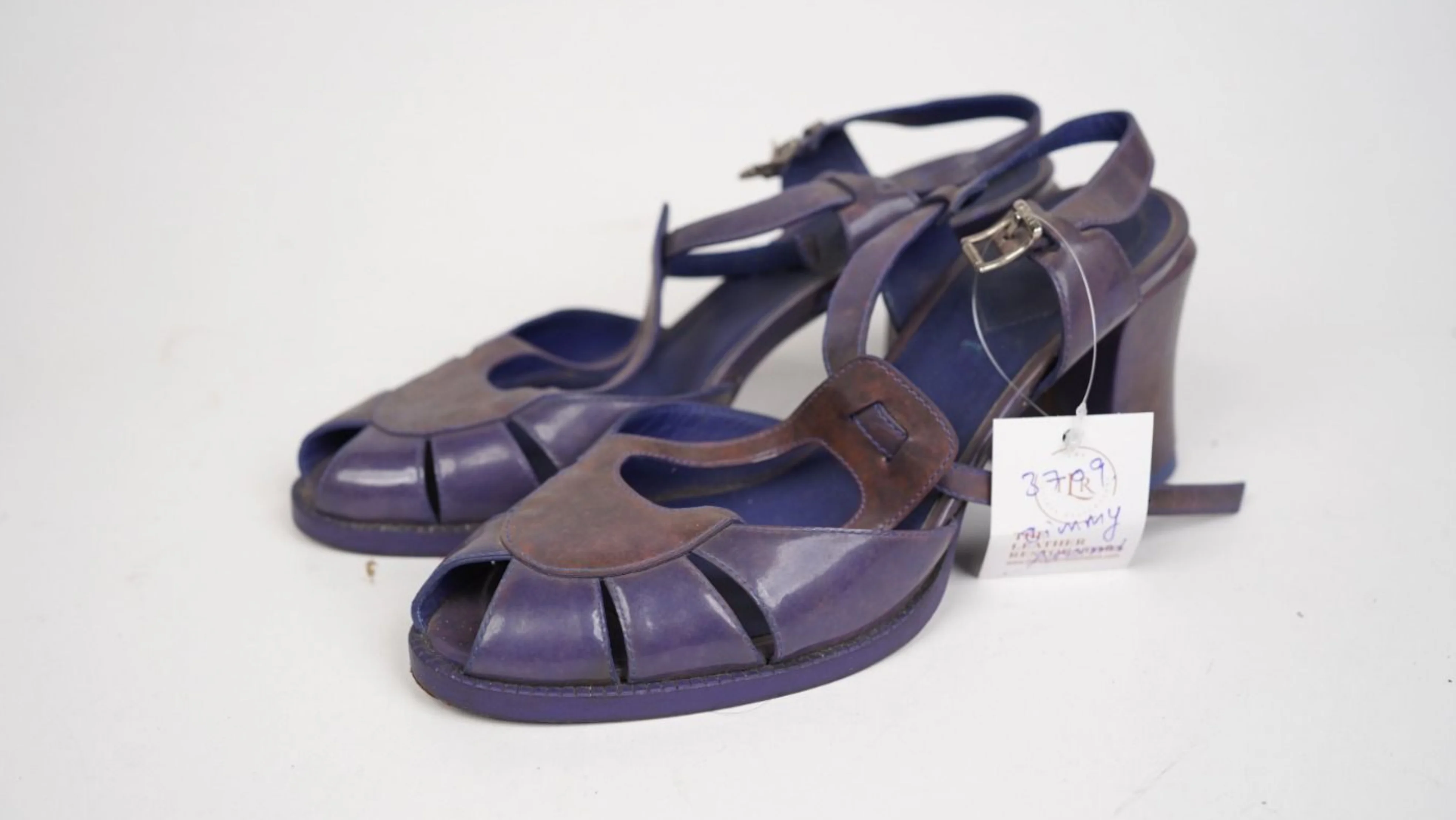 After Fendi patent heels restoration renewed high-gloss finish and rich, even tone