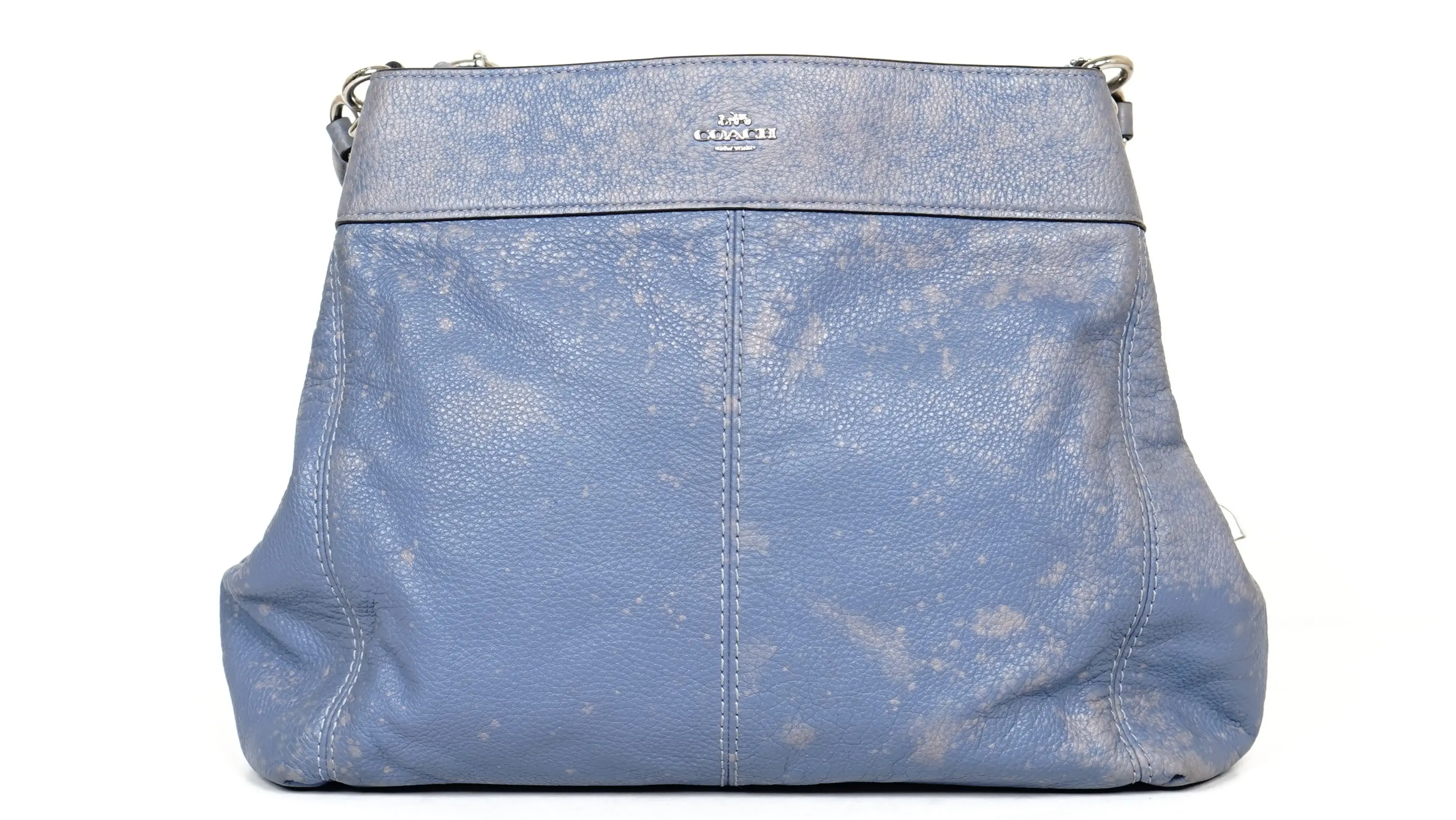 After Coach handbag restoration rejuvenated tone with smooth, even pigment finish