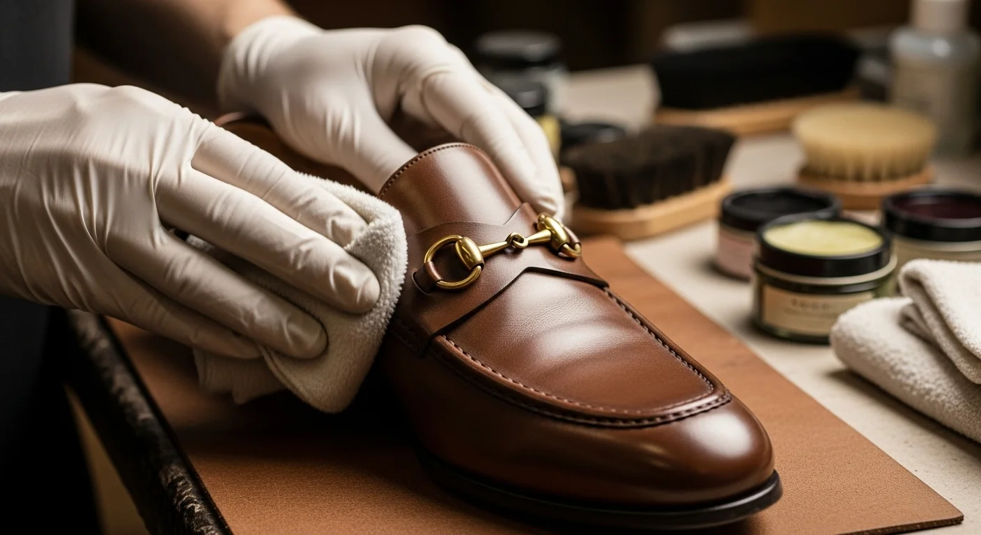 Luxury leather shoe polishing service in Delhi