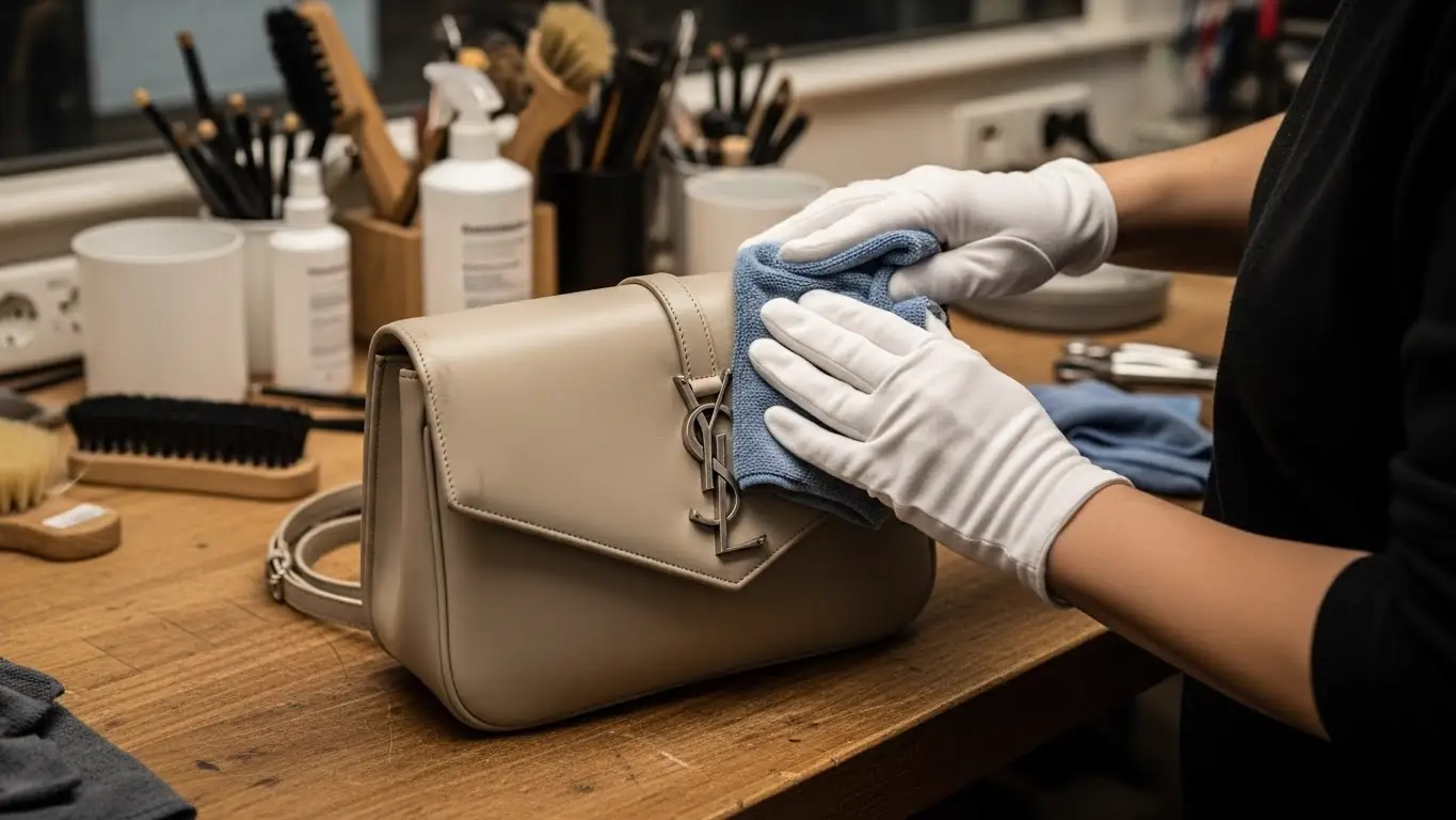 YSL Saint Laurent bag requiring expert cleaning